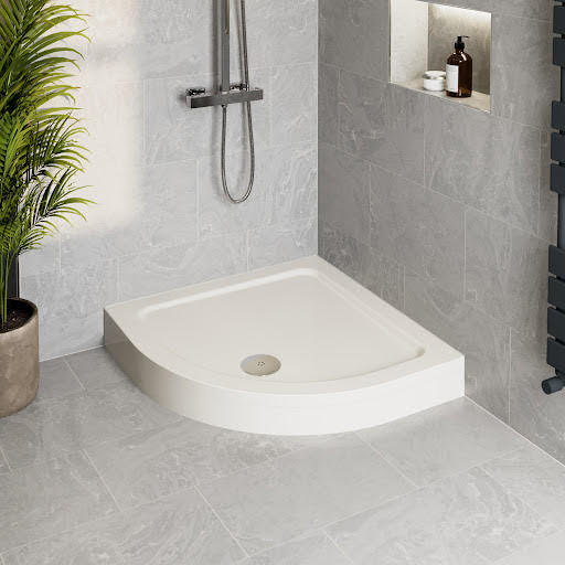 Podium Quadrant Raised Non-Slip Shower Tray 800mm with Waste