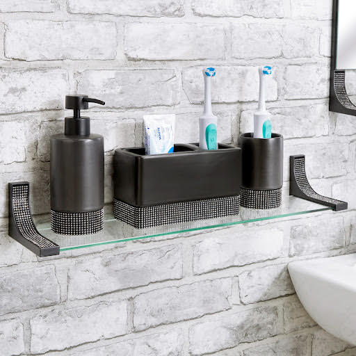Photos - Other sanitary accessories Vale Designs Sparkle Shelf - Black PWLPACC034