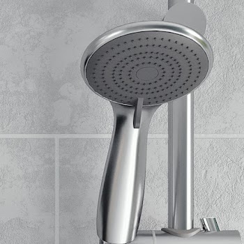 Gainsborough Slim Duo 9.5kW Electric Shower Black 3 Spray Head Handset Bathroom 15 Rub Clean Nozzles