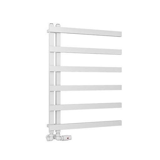 Solaro Platani 800 x 600mm Heated Towel Radiator - Matt White