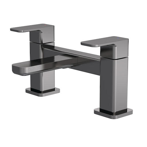 Aquari Quadro Brushed Pewter Bath Mixer Tap