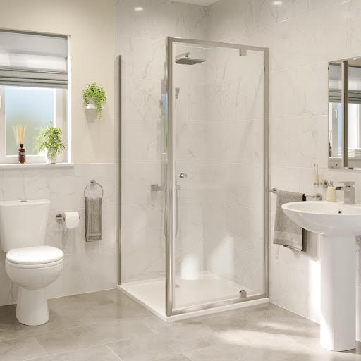 Hydrolux Pivot Shower Enclosure 800 x 800mm with Non Slip Tray and Waste - 4mm