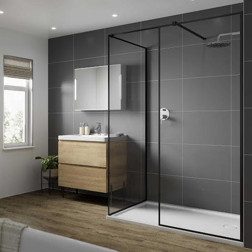 Photos - Shower Screen Multipanel Dust Grey Tile Effect Wall Panel Hydrolock 2400 x 598mm MT732ST