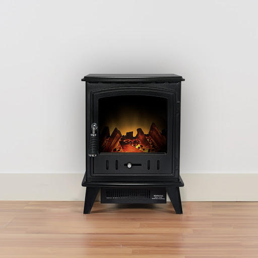 Adam Aviemore Textured Black Electric Stove 15787