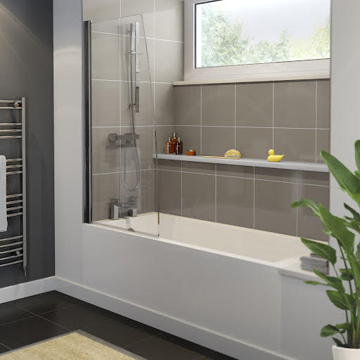 Ceramica Straight Bath 1700 x 700mm With Shower Screen And Bath Panel