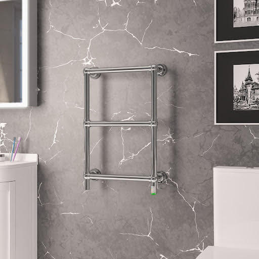 Solaro Kennet 700 x 500mm Electric Heated Towel Radiator - Chrome