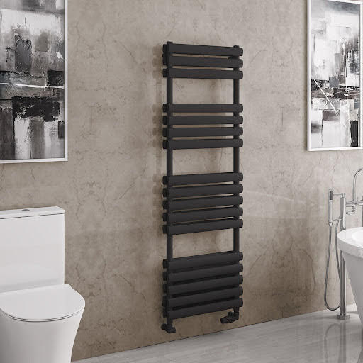 Solaro Tunstall 1600 x 500mm Double Panel Heated Towel Radiator - Matt Black