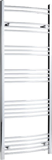 DuraTherm Dual Fuel Heated Towel Radiator 1600 x 600mm Curved Thermostatic