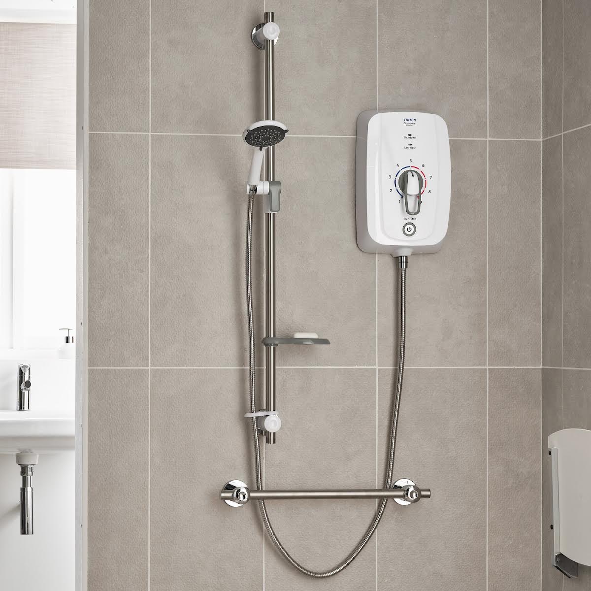 Triton Omnicare Design Thermostatic Electric Shower with Extended Lever ...