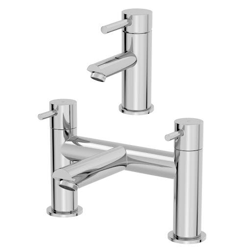 Architeckt Malmo Basin Mixer Tap and Bath Mixer Tap Set