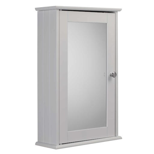 Croydex Blanco Hang ‘n’ Lock Single Door Mirror Cabinet 530 x 340mm - White