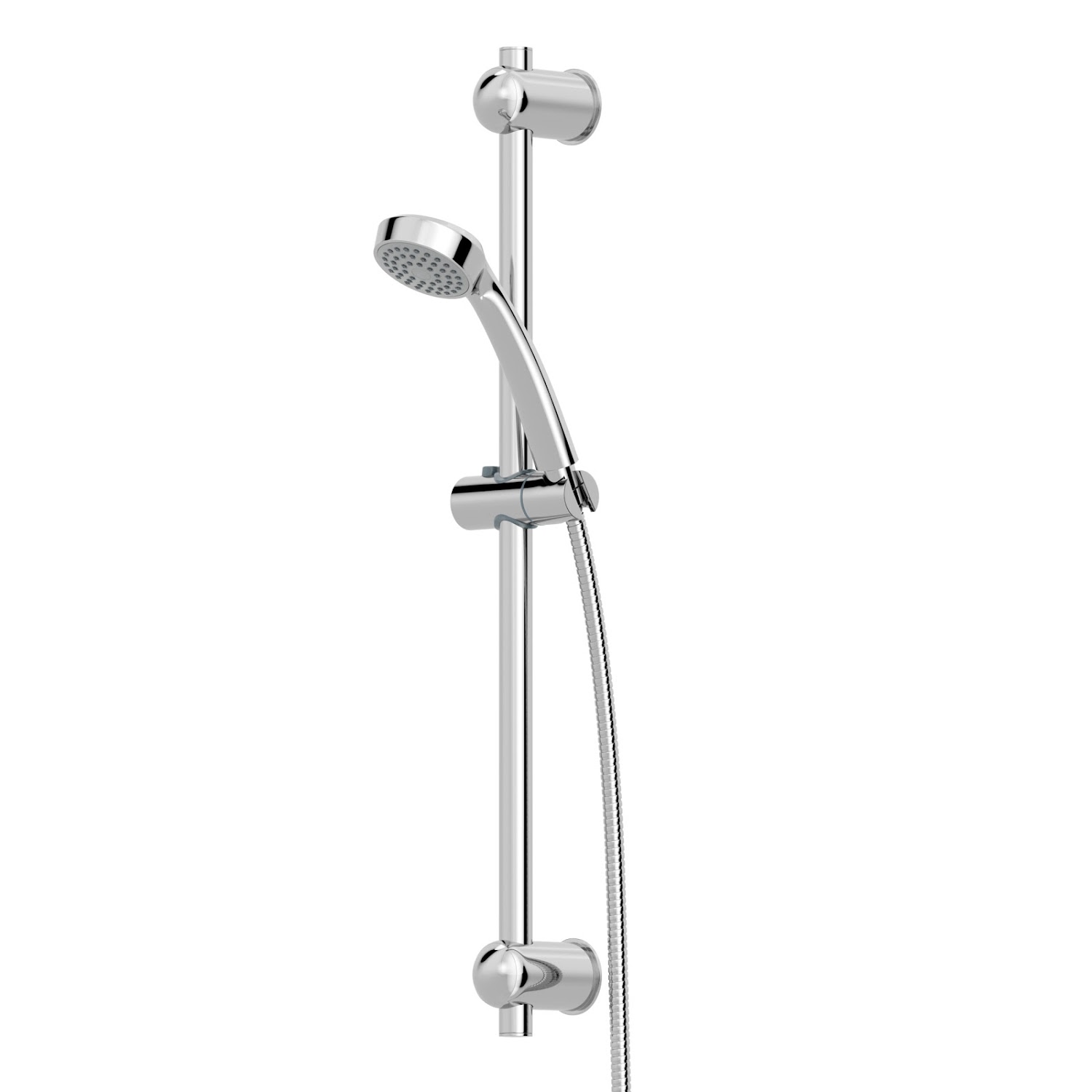 Shower Head Kit Round Chrome Adjustable Riser Rail Handset Bathroom eBay