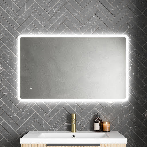 Artis Rectangular Backlit LED Mirror with Demister 600 x 1000mm - Mains Power