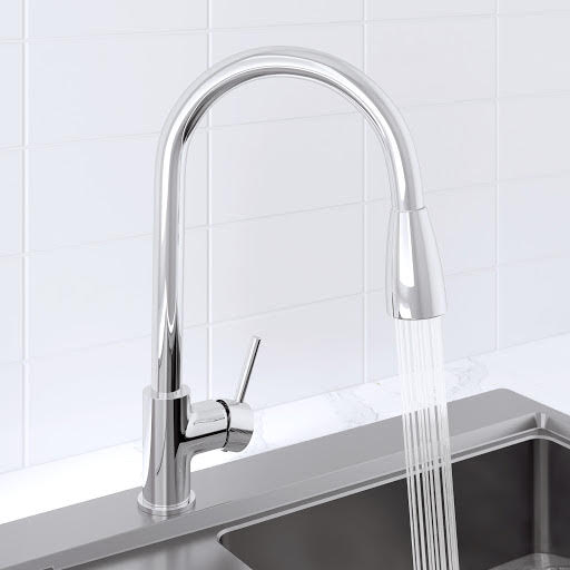 Sauber Baden Pull Out Kitchen Mixer Tap Chrome