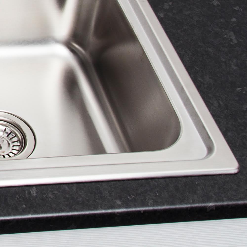 Sauber Prima Inset Double Bowl Stainless Steel Kitchen Sink