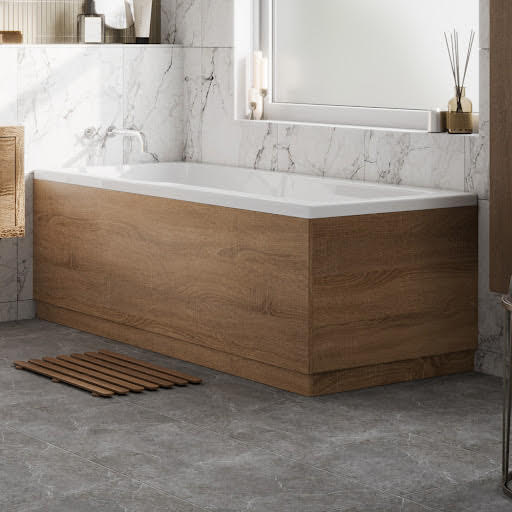 Vitusso Oak Wood Bath Panel 1700mm Side LDF