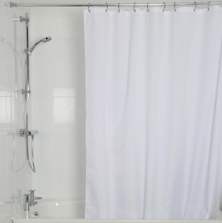 Croydex High Performance White Shower Curtain 2000 x 1800mm