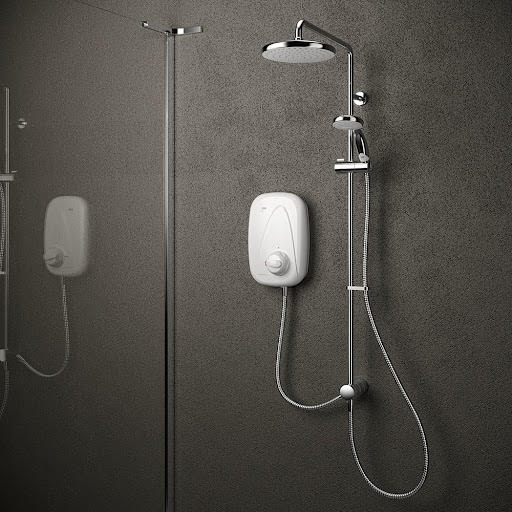 Mira Vigour T Dual Outlet Thermostatic Power Shower - White Chrome