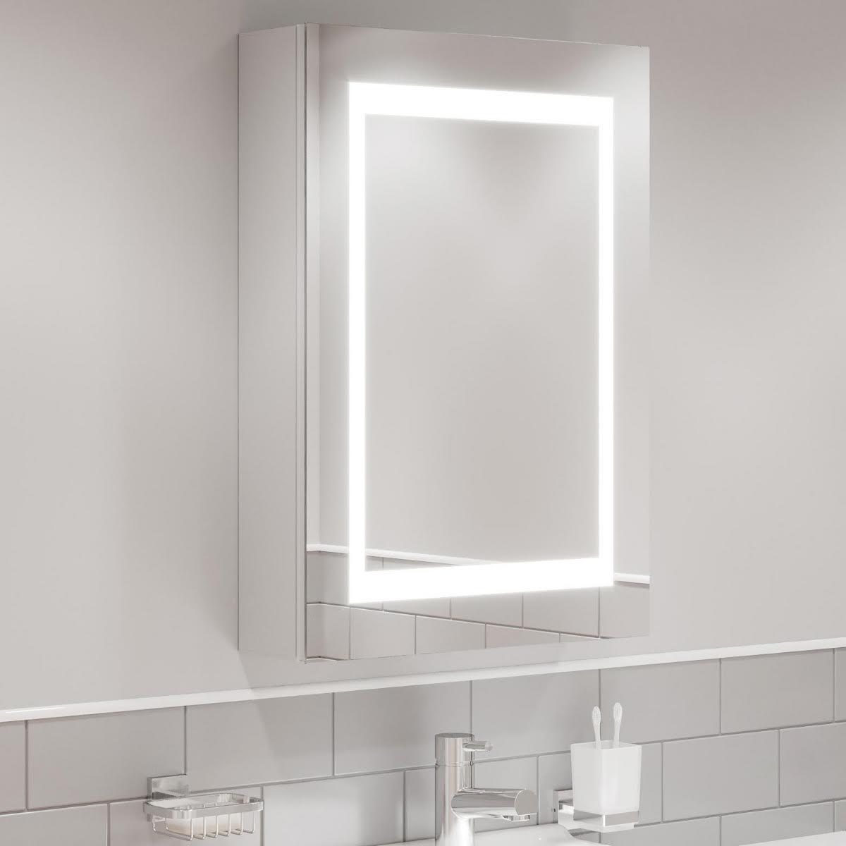 Artis Solas LED Illuminated Mirror Cabinet 500 x 700mm - Mains Power