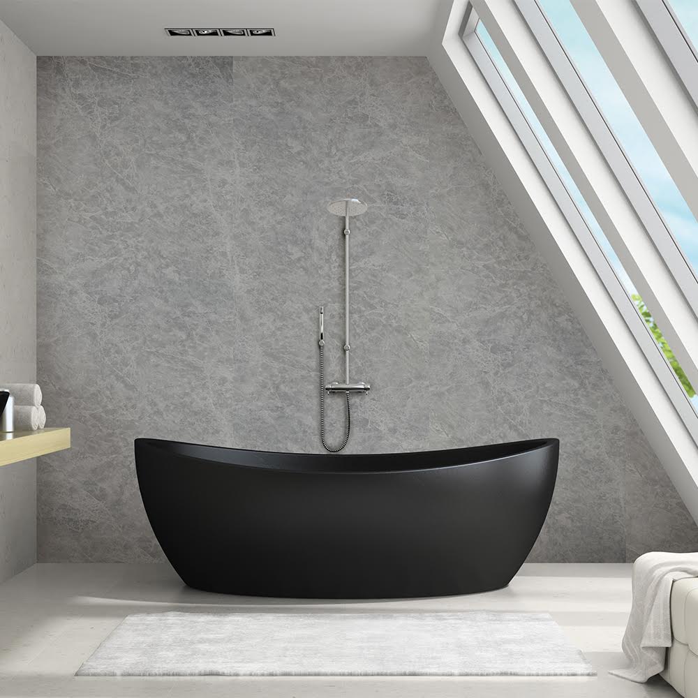 Starline Bardiglio Marble Bathroom Wall Panel 2400 x 1000mm