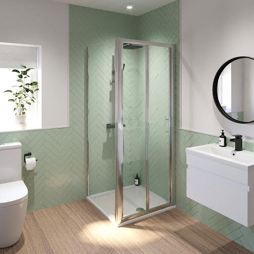 Luxura Bifold Shower Enclosure 760 x 760mm with Non Slip Tray and Waste - 6mm