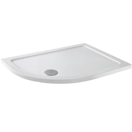 Hydrolux Low Profile 1000 x 800mm Offset Quadrant Shower Tray with Waste - LH Entry