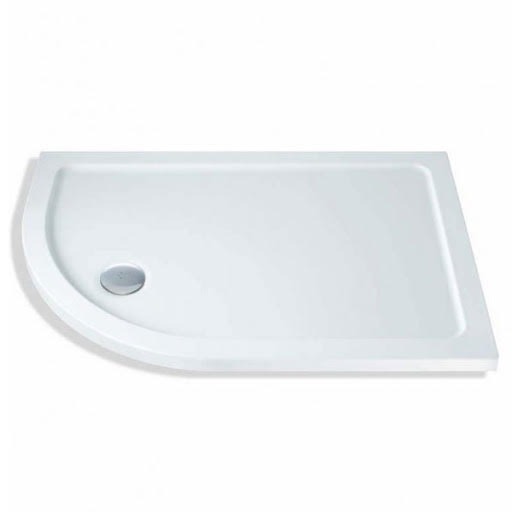 MX Low Profile 1000 x 800mm Stone Resin Offset Quadrant Shower Tray with Waste - LH Entry MXELQL1080