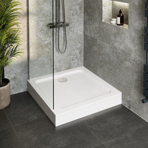 Hydrolux Raised 1000 x 1000mm Square Shower Tray with Waste