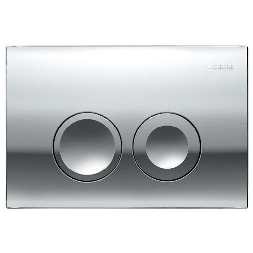 Geberit Delta25 Dual Flush Plate for Concealed Cisterns - Chrome