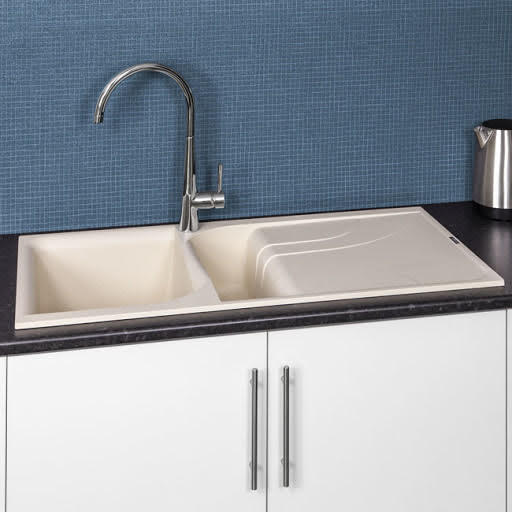 Reginox Elleci Cream Granite 1 5 Bowl Kitchen Sink With Waste Inc