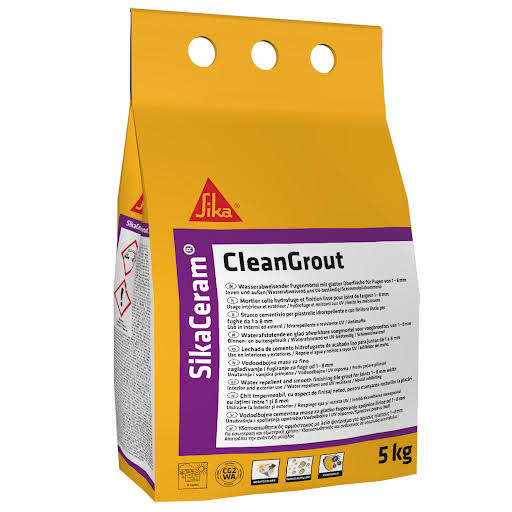 Everbuild Sikaceram CleanGrout Absolute Black Floor and Wall Tile Grout - 5kg