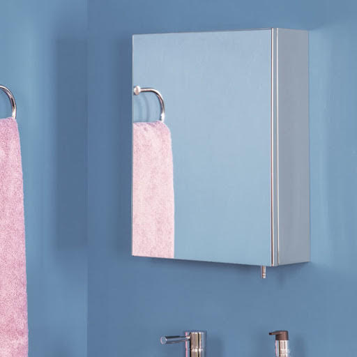 Croydex Avon Single Door Small Mirror Stainless Steel