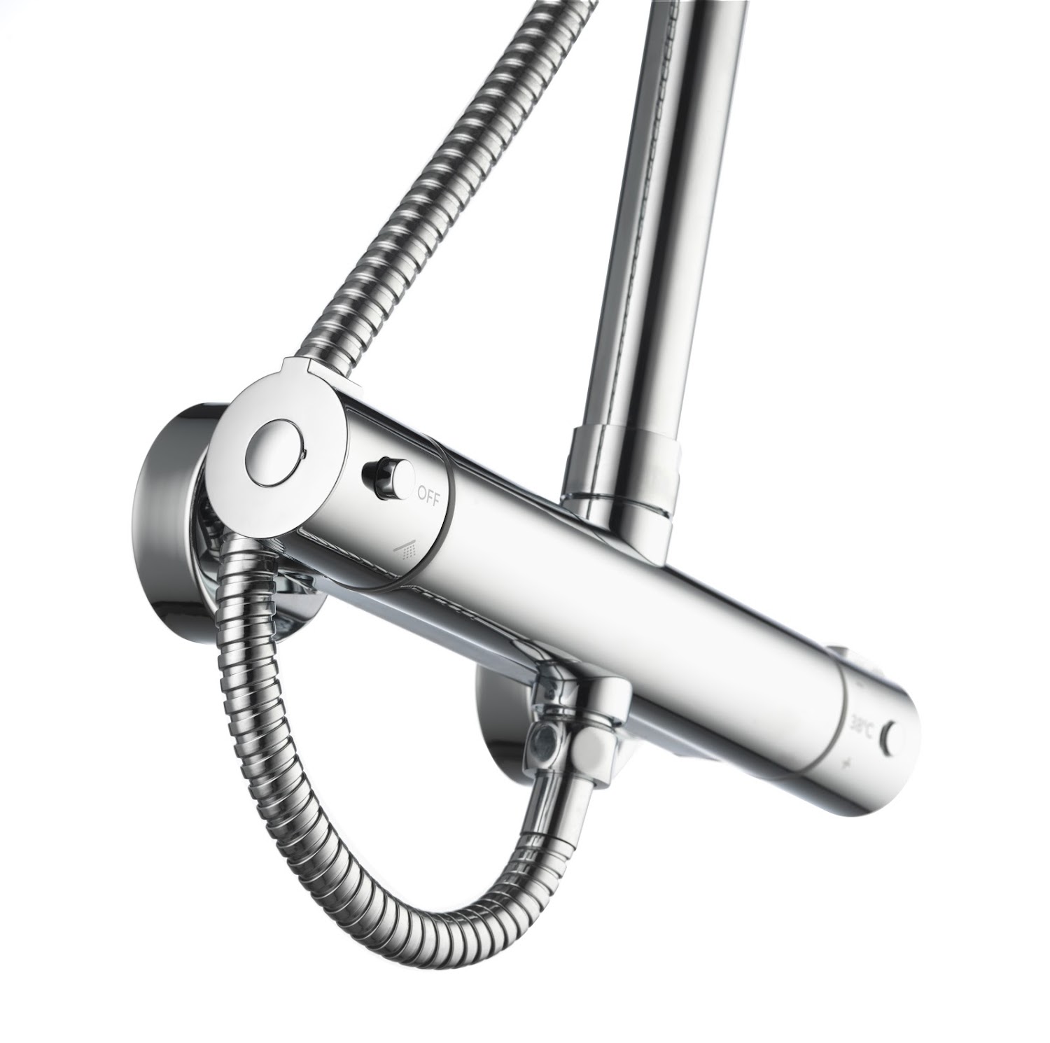 Aqualisa Deco Thermostatic Mixer Shower Round Bar Valve Chrome DECO.RND