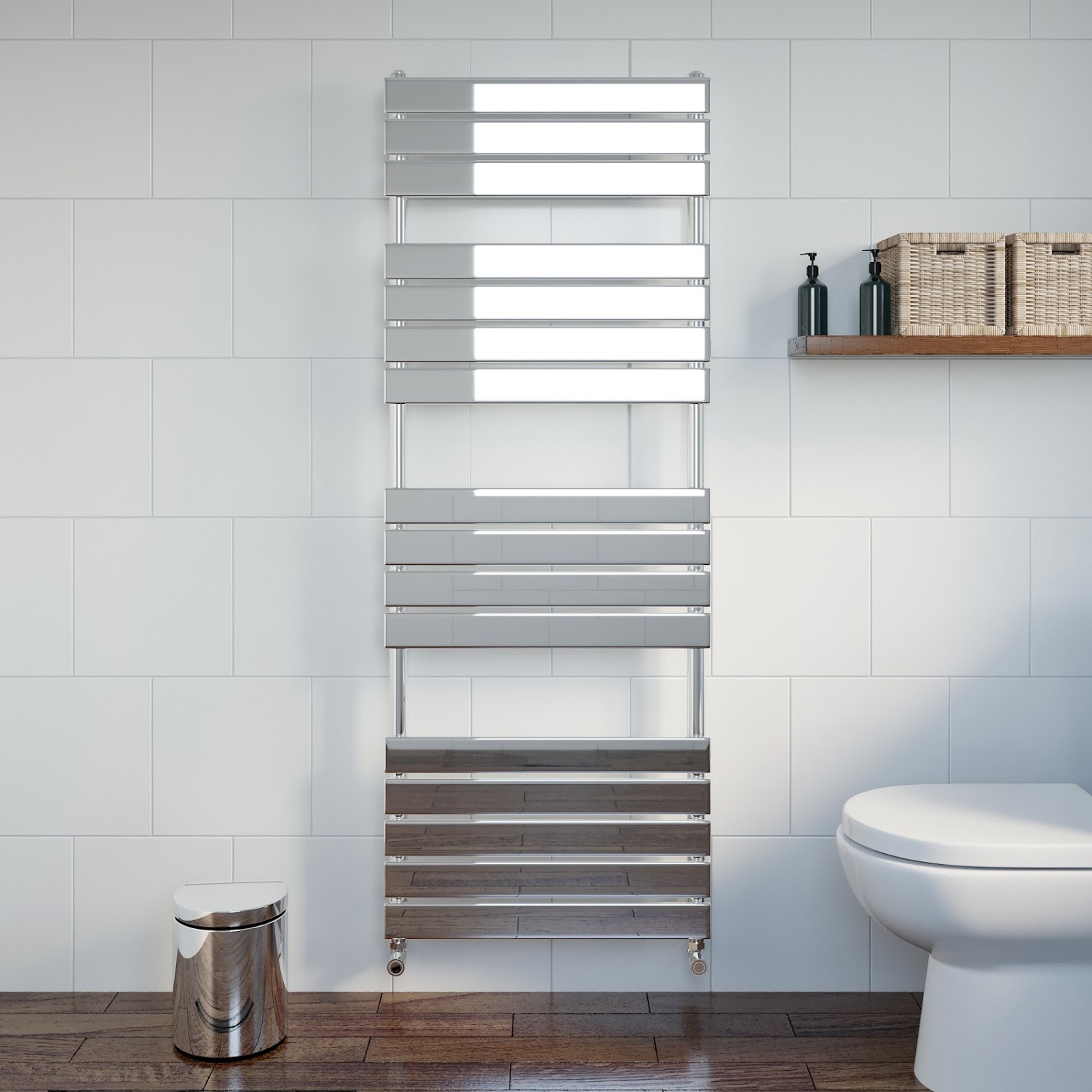 Designer Flat Heated Towel Rail Bathroom Warmer Radiator Anthracite 1600x600mm