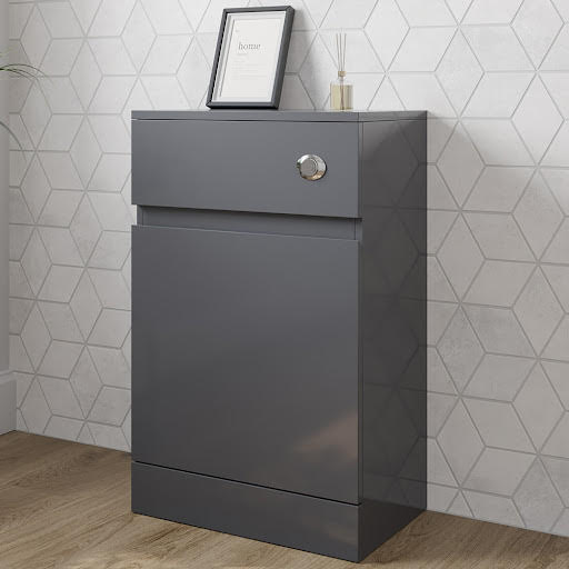 Artis Luna Grey Gloss Back to Wall Toilet Unit - 500 x 320mm