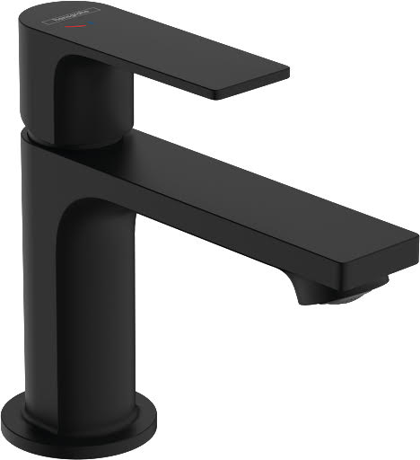 hansgrohe Rebris E 80 CoolStart Ecosmart Basin Mixer Tap - Matt Black