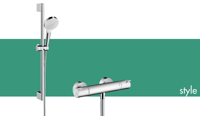 Hansgrohe Crometta Ecostat Thermostatic Bar Mixer Shower Valve Bathroom Chrome 10 width=750