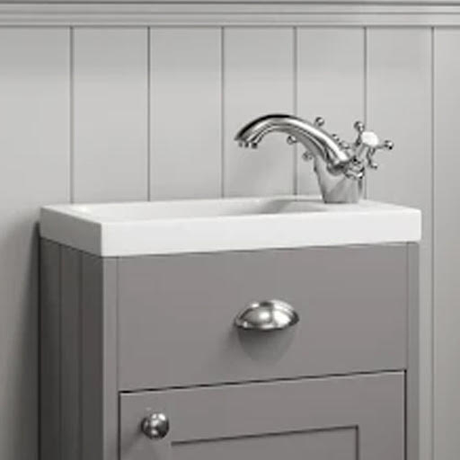 Affine White Gloss Traditional Resin Recessed Basin - 400mm