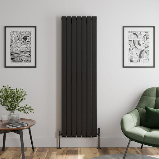 DuraTherm Vertical Double Flat Panel Designer Radiator - 1800 x 530mm Black