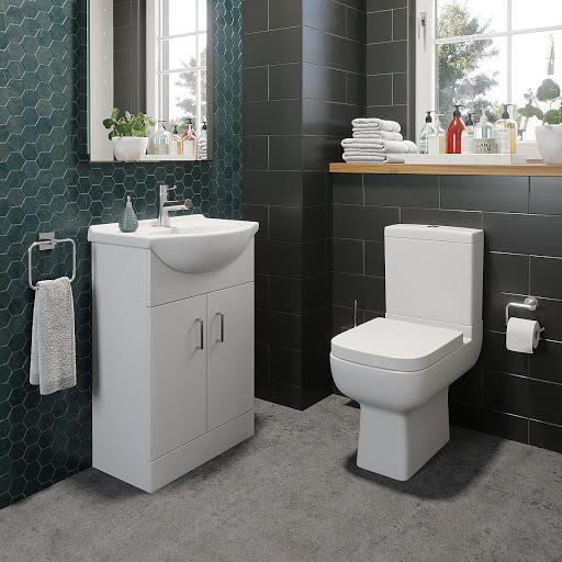 Amelie Close Coupled Toilet & Alpine Vanity Unit 550mm