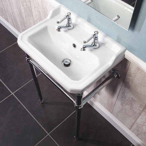 Park Lane Windsor 560mm 2 Tap Hole  Bathroom Basin and Wash Stand