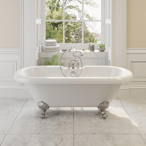 Park Lane Oxford Freestanding Roll Top Bath with Ball Feet 1500 x 750mm
