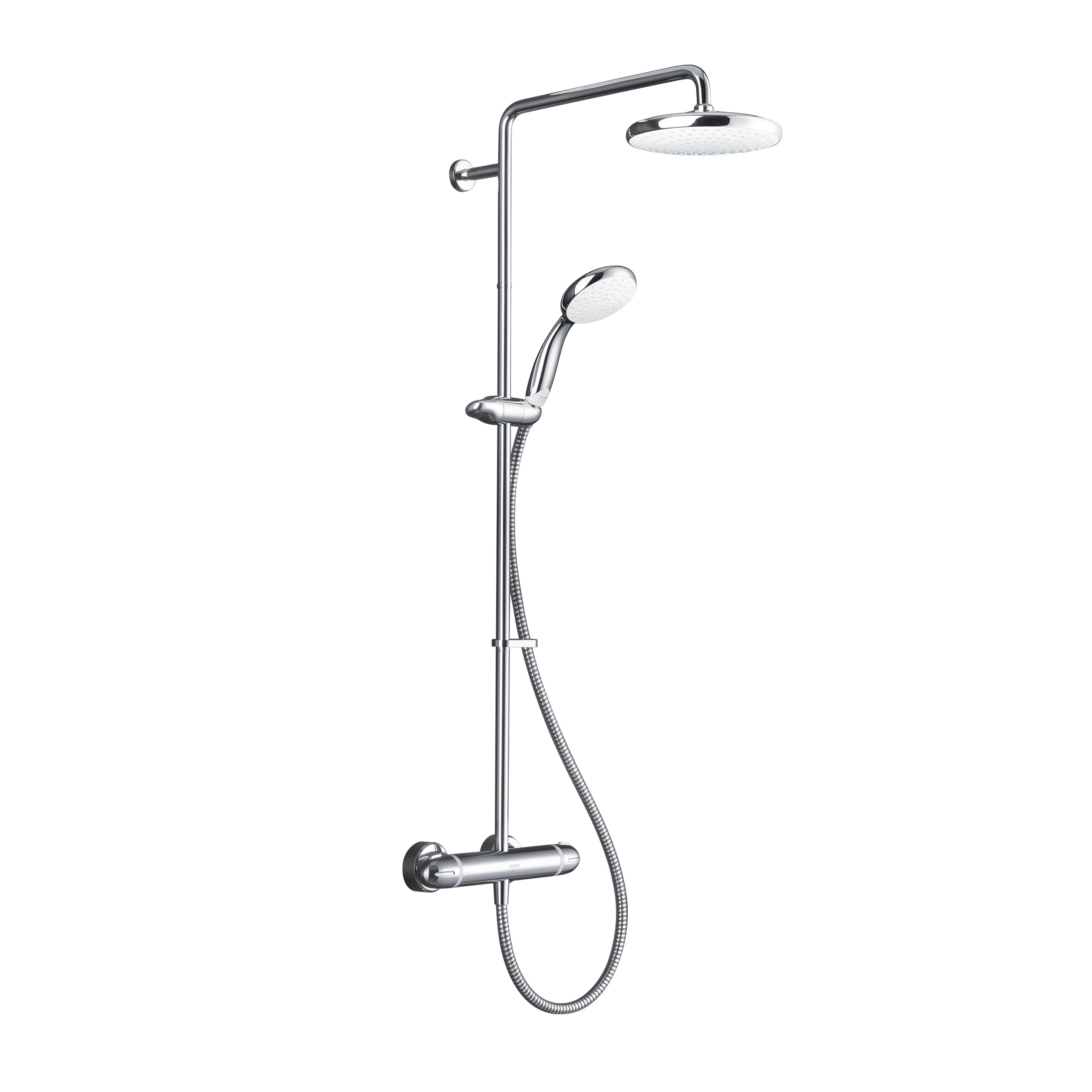 Mira Coda Pro ERD Chrome Bar Mixer Shower with Deluge & Diverter Head 1