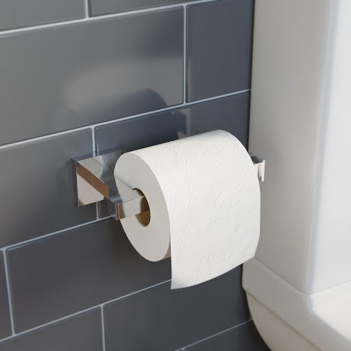 NU Steel Freestanding Toilet Tissue Holder; Chrome