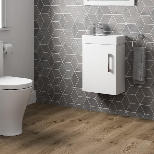 Artis Breeze White Gloss Wall Hung Cloakroom Vanity Unit 400mm