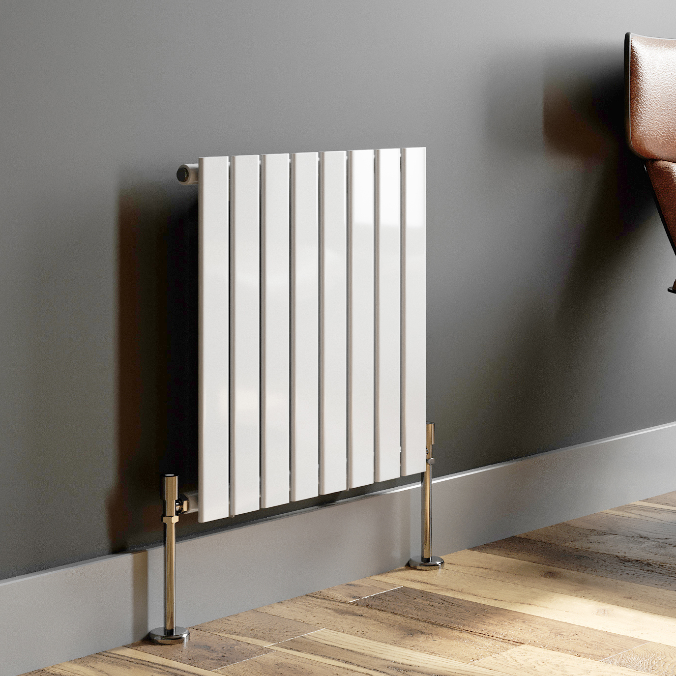 Horizontal Flat Panel Column Designer Radiator Central Heating Anthracite White eBay