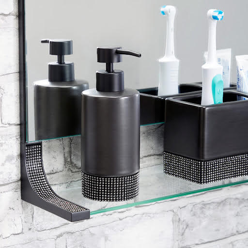Vale Designs Sparkle Ceramic Soap Dispenser - Black