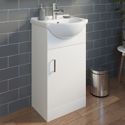 Essence White Gloss Cloakroom Vanity Unit with Basin 450mm