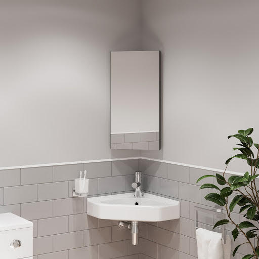 Artis Dur Single Door Corner Stainless, Corner Bathroom Medicine Cabinet Mirrors
