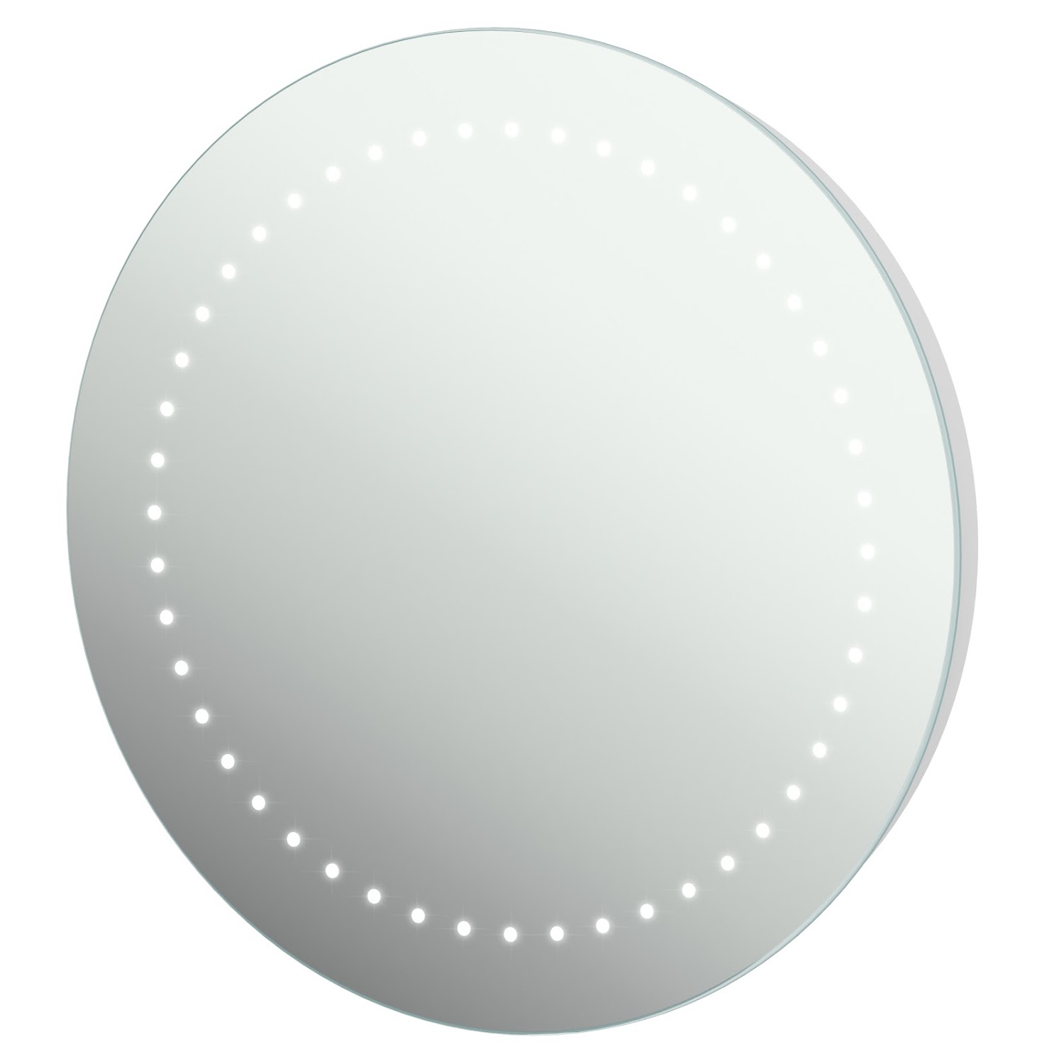 Modern LED Illuminated Bathroom Mirror Battery Powered Round Circular